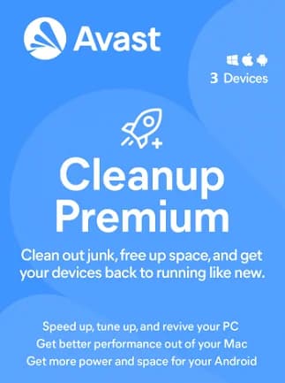 Avast Cleanup Premium (PC, Android, Mac) 3 Devices, 1 Year - Avast Key -