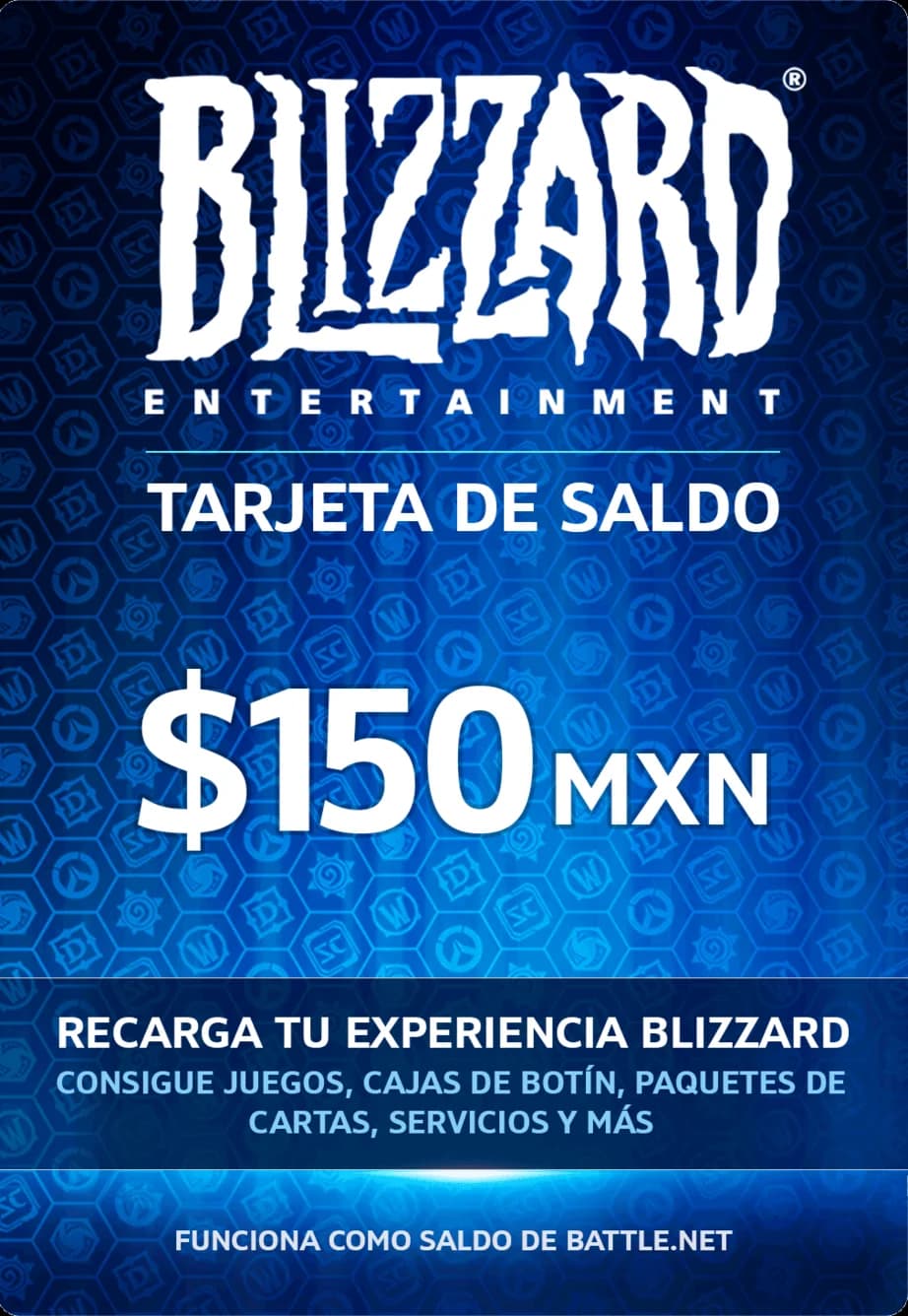 Blizzard Gift Card 150 MXN  - Battle.net Key  - For MXN Currency Only