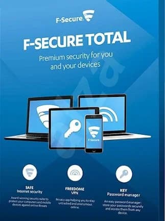 F-Secure Total (PC, Android, Mac) (1 User, 2 Years)  - F-Secure Key -