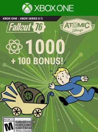 Fallout 76 Currency (Xbox One) 1000 + 100 Bonus Atoms - Xbox Live Key -