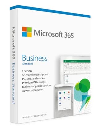 Microsoft Office 365 Business (PC, Android, Mac, iOS) - 1 User, 1 Year - Microsoft Key -
