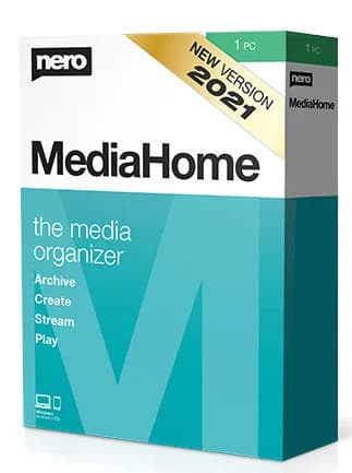 Nero MediaHome and AI Photo Tagger 2021 (PC) (1 Device, Lifetime) - Nero Key -