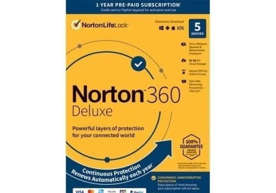 Norton 360 Deluxe 1 Year 5 Dev