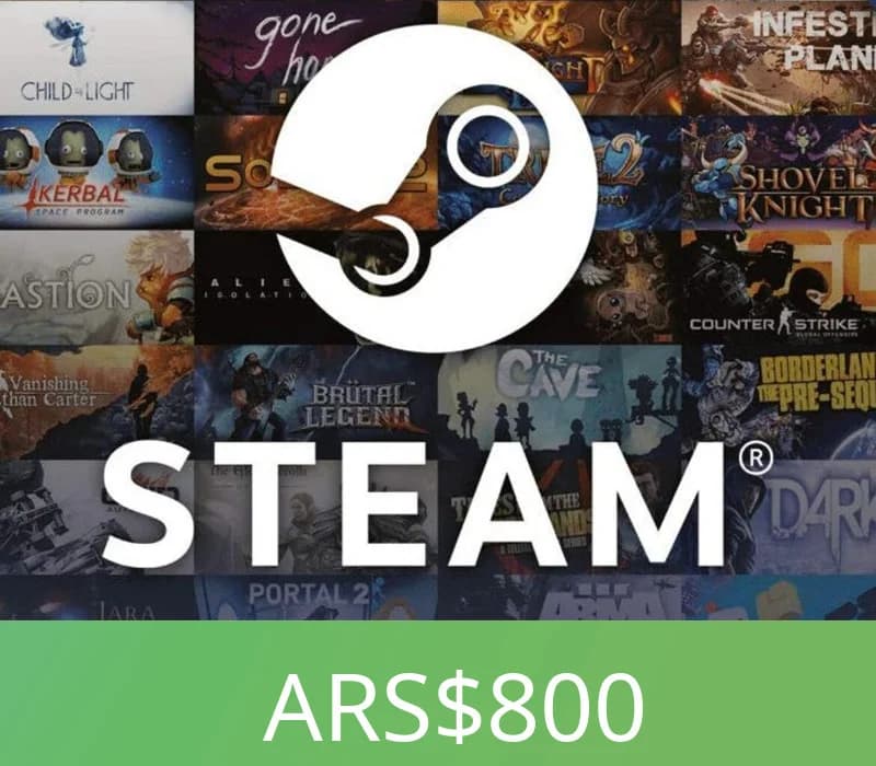 Steam Gift Card 800 ARS AR Activation
