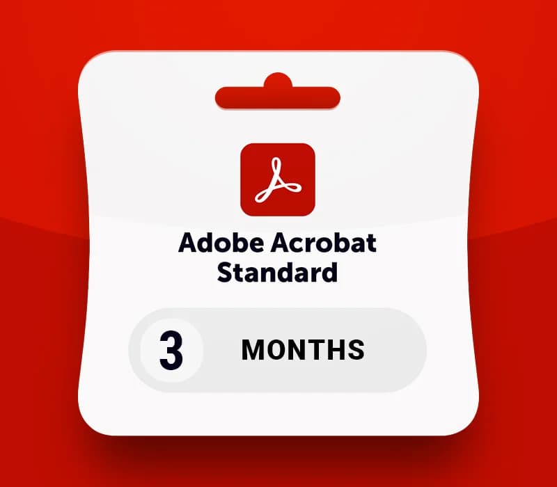 Adobe Acrobat Standard - 3 Months Subscription Key RoW v2
