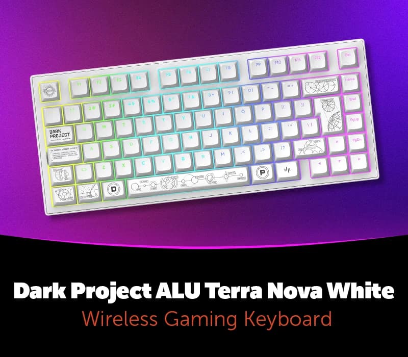 Dark Project ALU Terra Nova White - Wireless Gaming Keyboard EU Prismyx Voucher