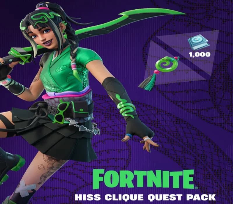 Fortnite - Hiss Clique Quest Pack + 1000 V-Bucks Challenge DLC BR XBOX One / Xbox Series X|S