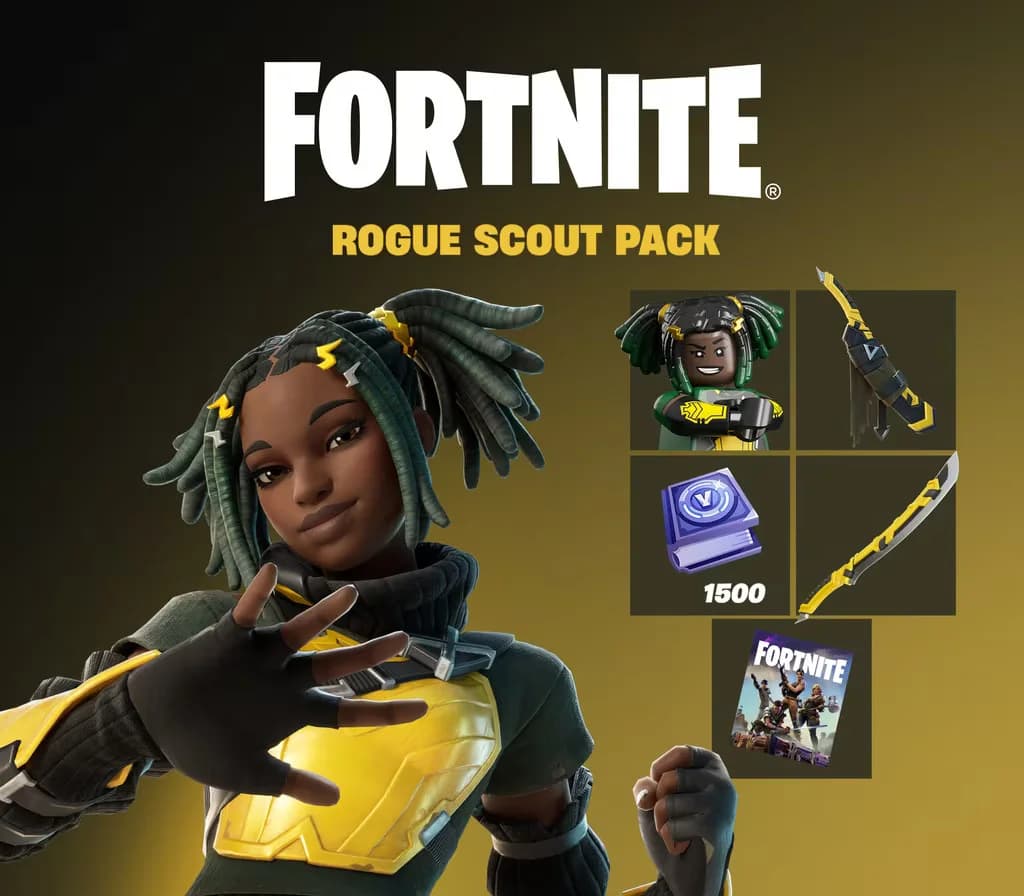 Fortnite - Rogue Scout Pack + 1500 V-Bucks Challenge AR XBOX One / Xbox Series X|S