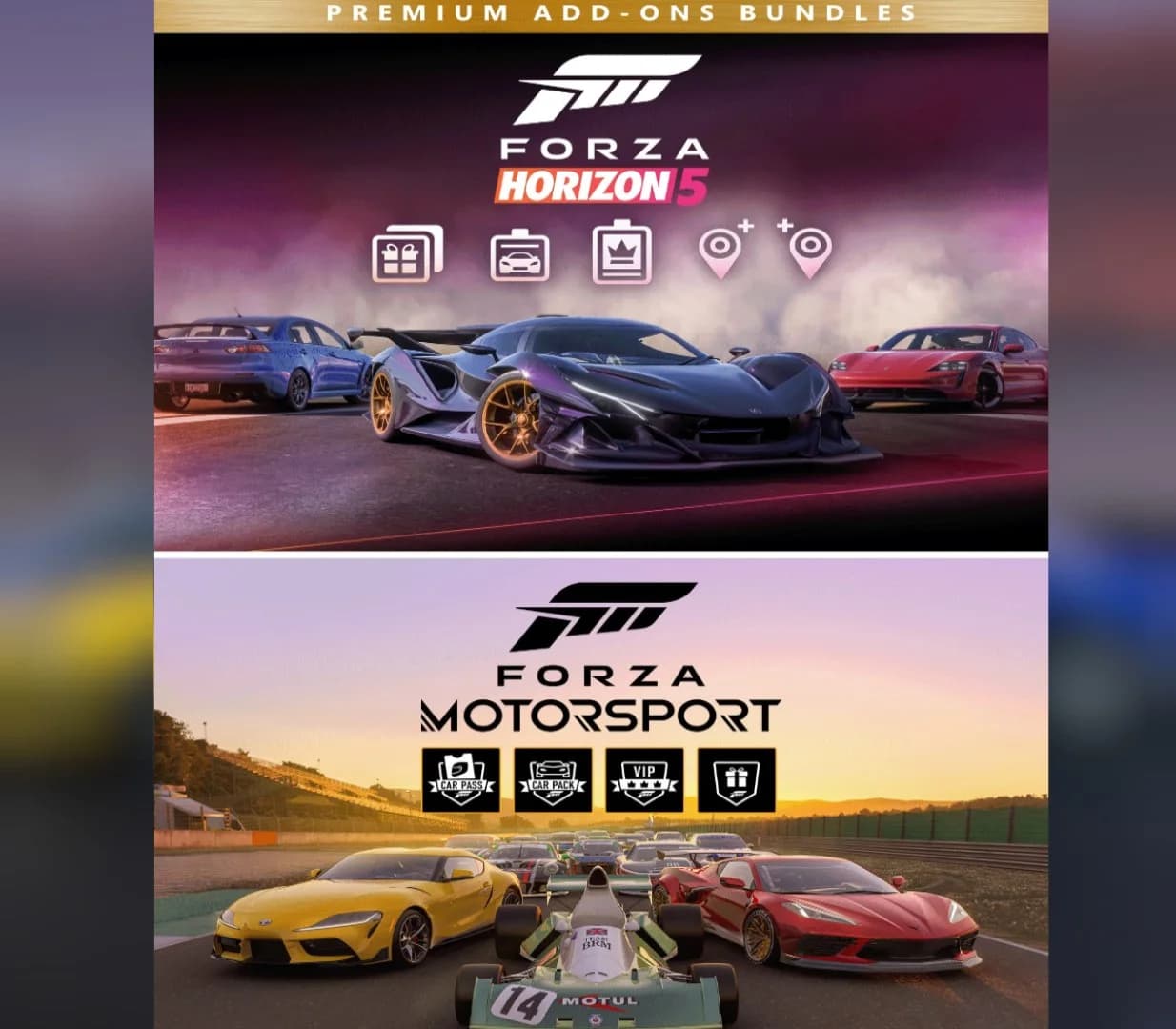 Forza Motorsport and Forza Horizon 5 Premium Editions Bundle US XBOX One / Xbox Series X|S / Windows 10