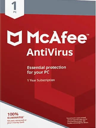 McAfee AntiVirus PC 1 Device 1 Year McAfee