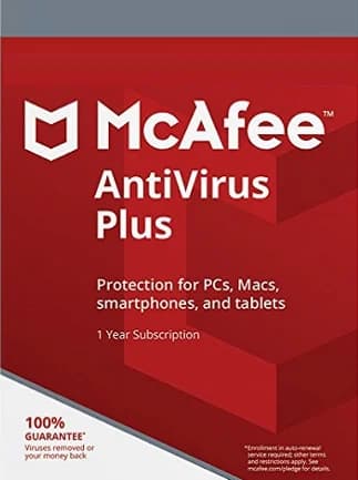 McAfee AntiVirus Plus PC, Android, Mac, iOS 5 Devices 1 Year