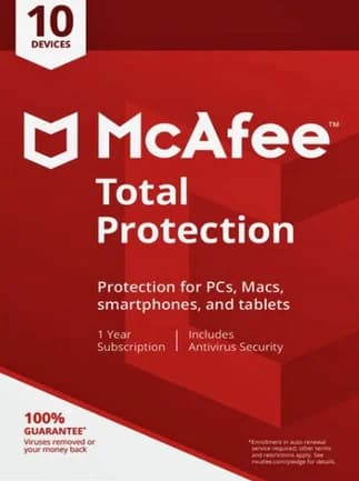 McAfee Total Protection Multidevice 10 Devices 1 Year
