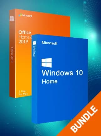 Microsoft Windows 10 Home & Microsoft Office Home & Business 2019 (Mac) bundle - Microsoft Key -