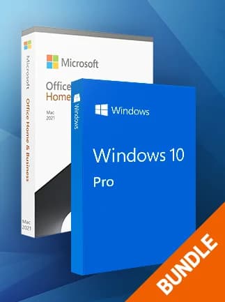 Microsoft Windows 10 Pro & Microsoft Office Home & Business 2021 (Mac) bundle - Microsoft Key -