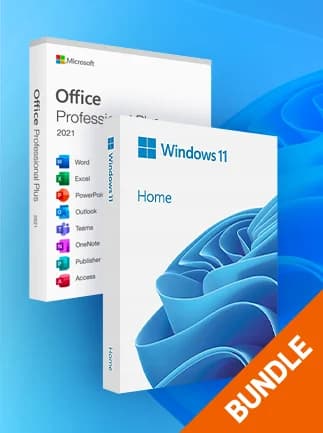 Microsoft Windows 11 Home & Microsoft Office Professional 2021 Plus Bundle - Microsoft Key -