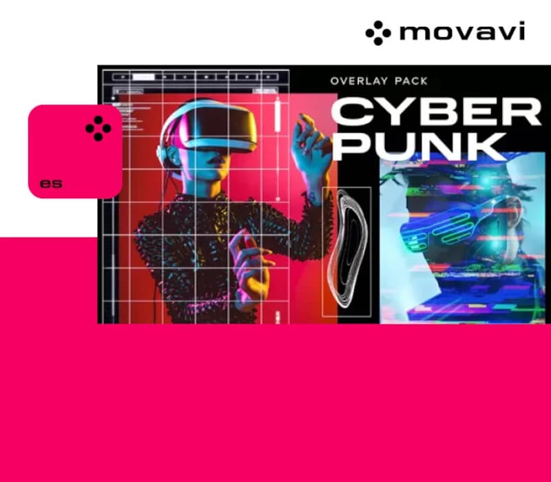 Movavi Video Editor 2025 - Cyberpunk Overlay Pack