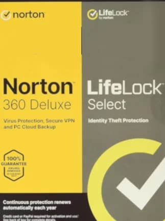Norton 360 Deluxe + LifeLock Identity Advisor - NortonLifeLock Key -