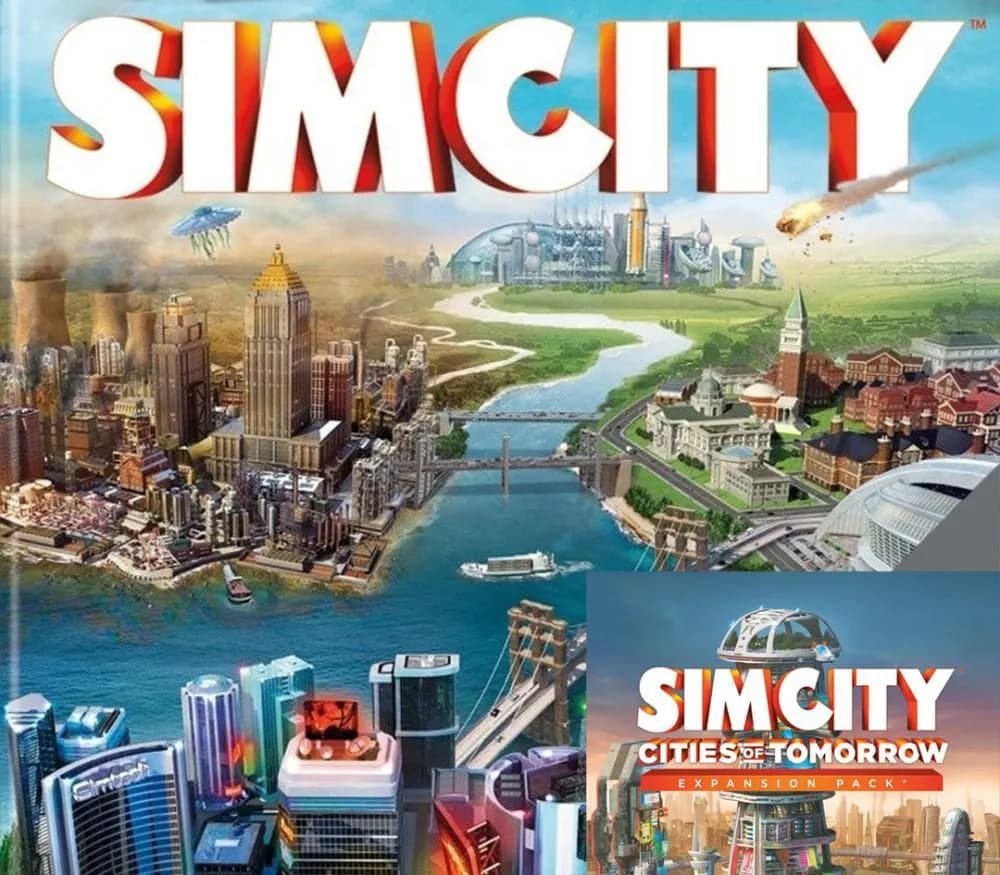 SimCity + SimCity Cities of Tomorrow Limited Edition Expansion Pack DLC PC EA App